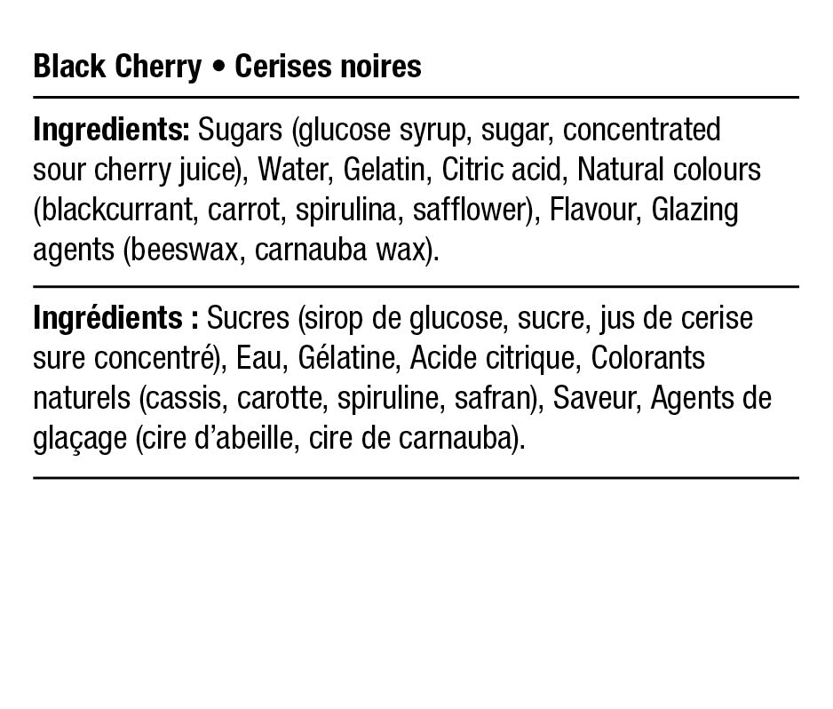 Ingredients - Cerises noires