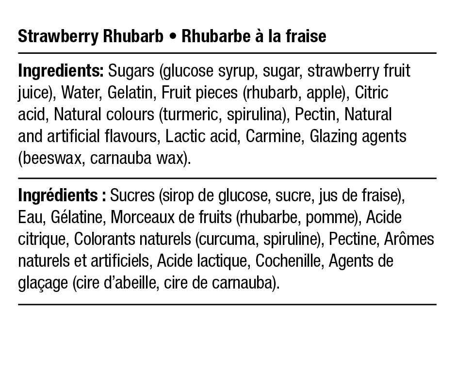 Ingredients - Rhubarbe et Fraise